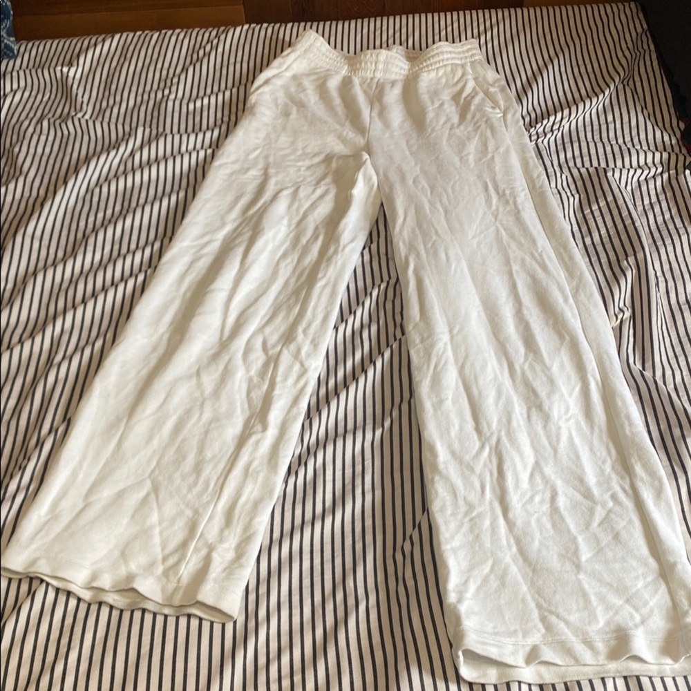 White Wide-Leg Pants